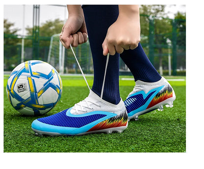 Botas de fútbol para hombre, nuevas, para partido y entrenamiento, calzado de fútbol antideslizante con tacos largos FG, ultraligeras, para exterior, zapatillas, dropshipping
