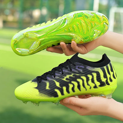 Nouvelles chaussures de football pour hommes, légères, de haute qualité, pour terrain gazonné, best-seller, crampons antidérapants mi-montants pour l'entraînement en extérieur