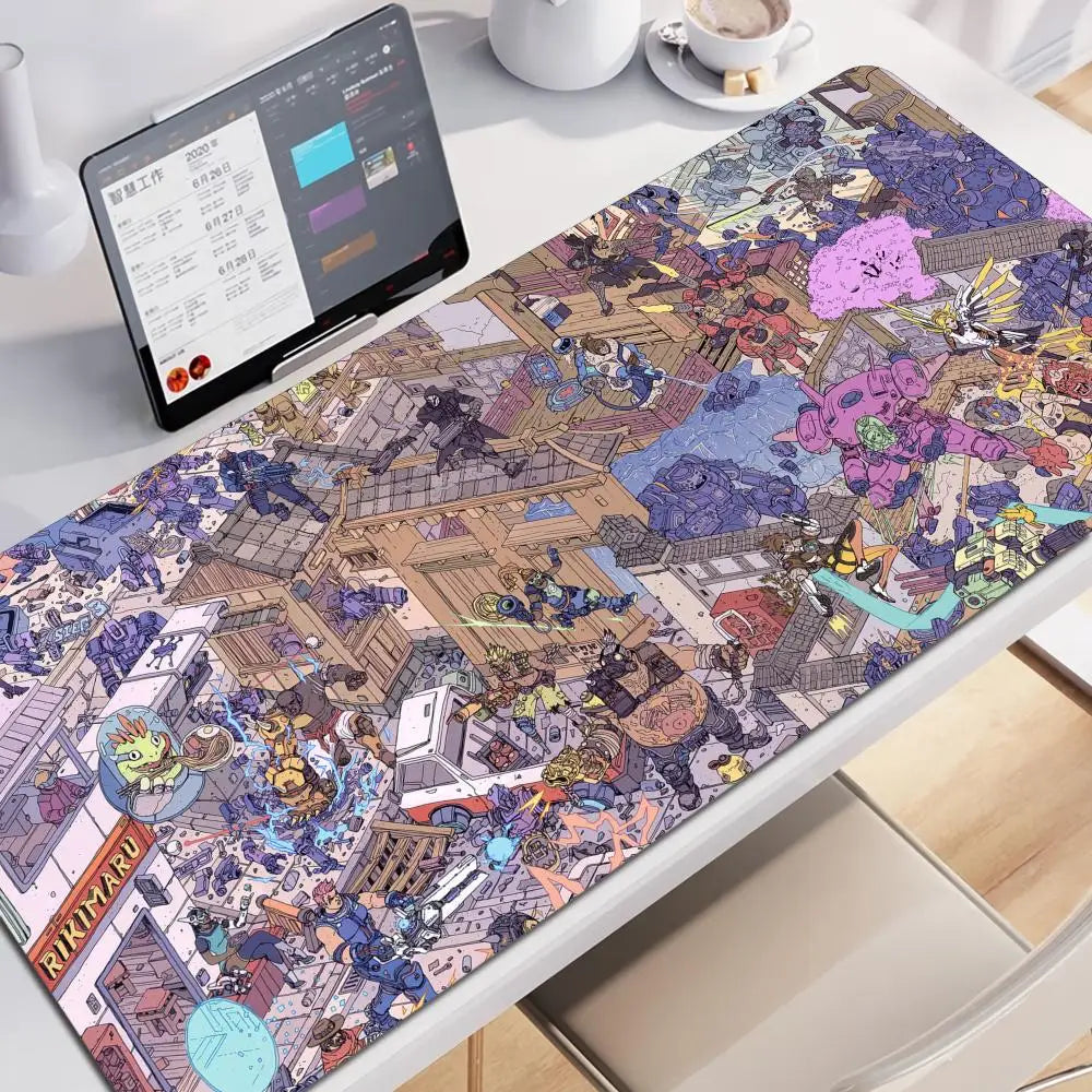 Anime Gaming Girl Overwatch Large Mouse Pad 900x400 Laptop Office Rubber Soft Desk Mat Computer Keyboard HD Print Mousepad XXL