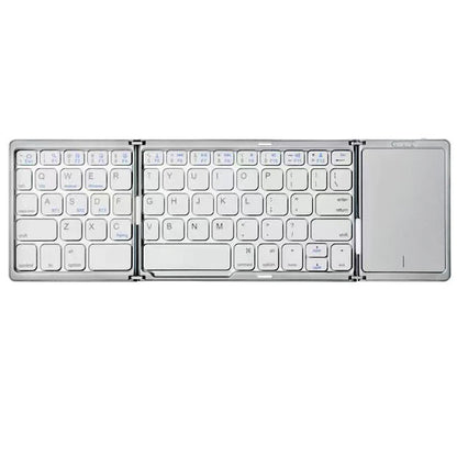 Tri-Bluetooth Keyboard Tri-fold keyboard with Touchpad Portable Mini Keyboard Rechargeable Keyboard for PC Windows Android IOS