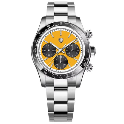 Montres pour hommes Rolls Timi Panda – Chronographe à quartz, modèle de luxe, verre saphir avec traitement antireflet, étanche, style sportif