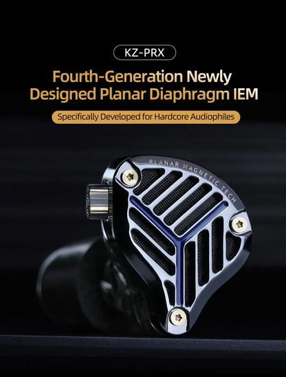 KZ PRX Fourth-Generation Planar Diaphragm Earphone HiFi Bass Earbuds Monitor Headset Sport Music IEM Replaceable Cable