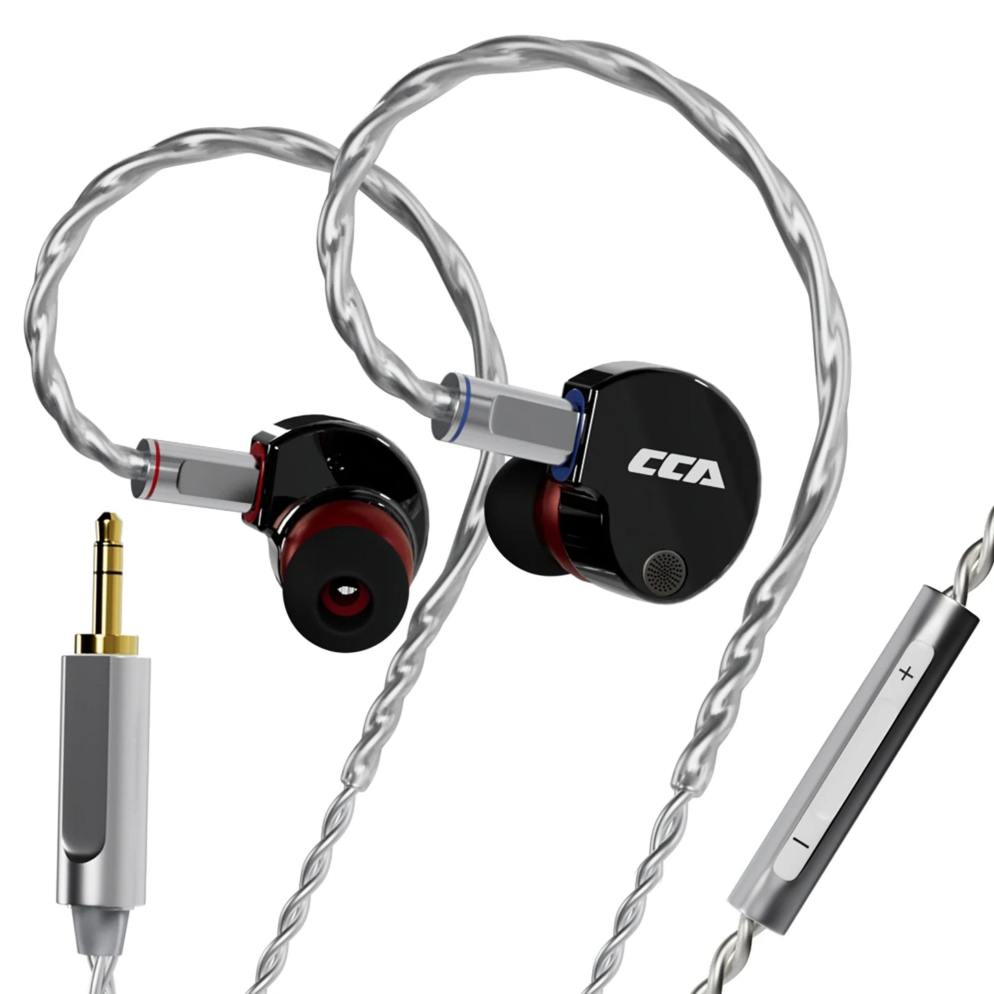 CCA Phoenix Metal Alloy Body 10mm Dual Magnetic Dynamic Coil HIFI Sound Quality In Ear Wired Esports Music Earphones