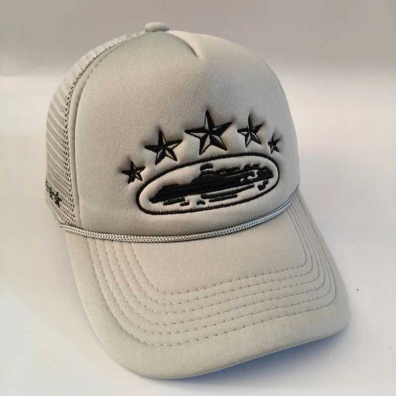 Cappellini da baseball unisex stampati - Nuovi cappellini unisex hip hop traspiranti con visiera parasole in rete, versatili e alla moda, in stile streetwear