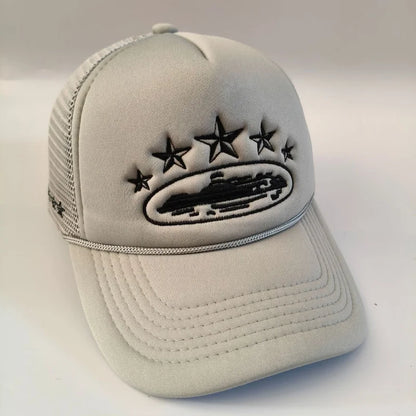 Cappellini da baseball unisex stampati - Nuovi cappellini unisex hip hop traspiranti con visiera parasole in rete, versatili e alla moda, in stile streetwear