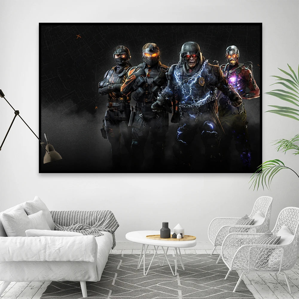 《Call of Duty: Black Ops 6》PS GAME Canvas Poster Call of Duty 21 HD large wall art decorative painting Home bedroom Decor gift