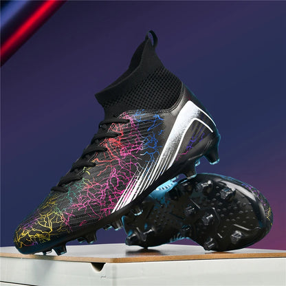 Nouvelles chaussures de football professionnelles pour hommes, chaussures de football antidérapantes, unisexes, respirantes, chaussures de futsal, nouvelles chaussures à crampons, livraison directe, ultralégères