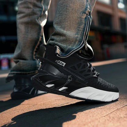 Chaussures de sport pour hommes tendance et polyvalentes en maille respirante, idéales pour la course urbaine, avec semelle souple évidée, résistantes à l'usure, pour le fitness en extérieur au printemps