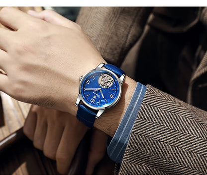 Reloj tourbillon para hombre, deportivo, automático, mecánico y resistente al agua. Reloj de pulsera de lujo de una marca de alta gama