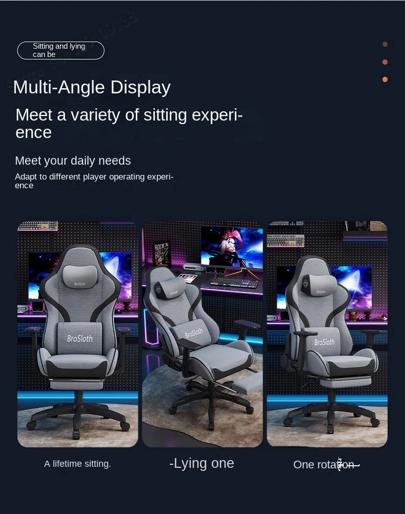 S6 Gaming Chair Comfortable Sedentary Ergonomic Adjustable Backrest Computer Chair Dormitory Lift Chaise gaming Live chair