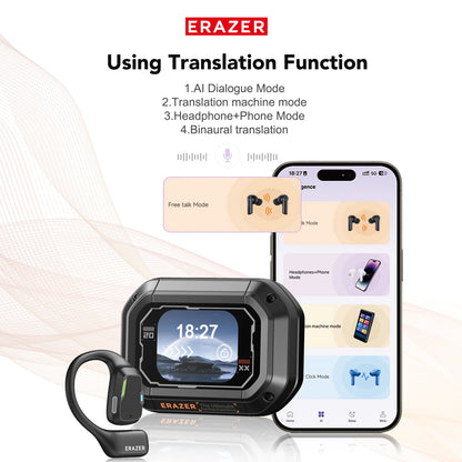[AI Earphone]Translator Erazer XP6 Bluetooth Earphones Sleep ASMR Headset DIY Equalizer APP AI Wireless Headphones Office Travel