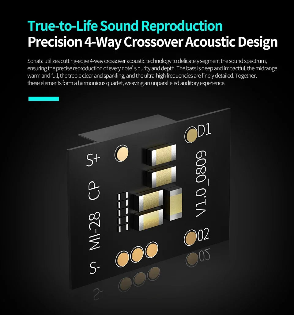 KZ Sonata 14BA Balanced Armature Drive in Ear Earphone Tuning Earbuds Hifi Monitoring Music Game Headphone 2PIN Cable