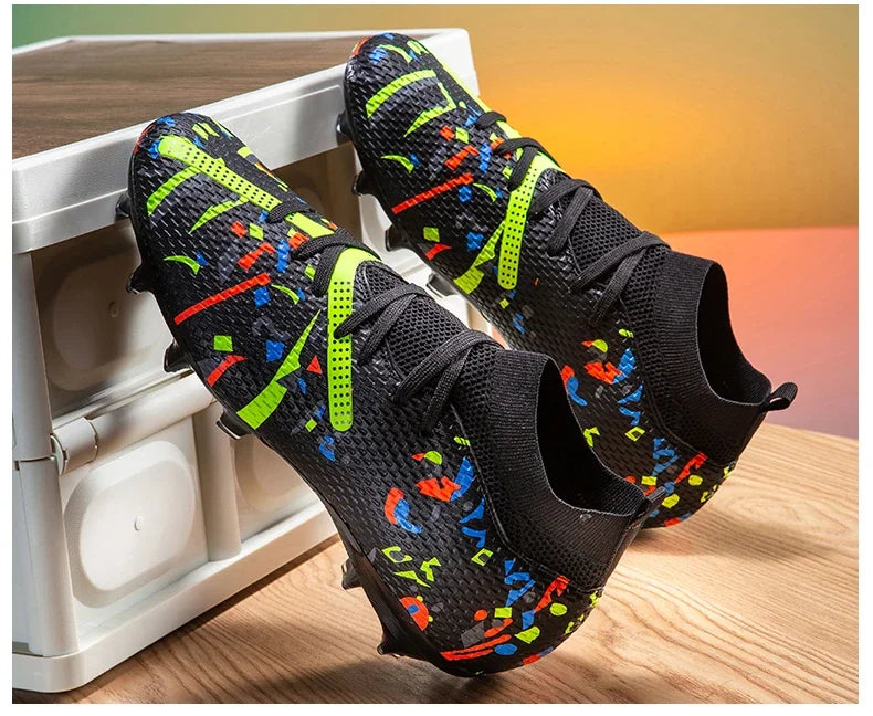 Nouvelles chaussures de football pour hommes, chaussures d'entraînement professionnelles, chaussures de football, baskets de match, chaussures de sport pour l'extérieur sur gazon, antidérapantes, ultralégères, unisexes
