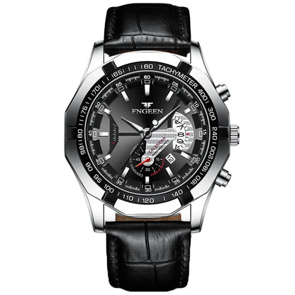 Reloj de pulsera de cuarzo de lujo BINBOND para hombre, luminiscente, resistente al agua, con fecha automática, de acero inoxidable