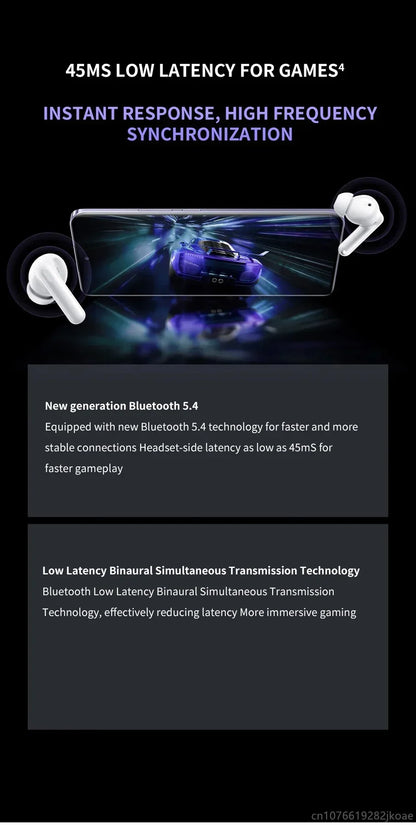 realme Buds T310 Earphones 46dB Active Noise Cancelling HiFi Wireless Headphones Bluetooth 5.4 Game Music Headset Long Standby