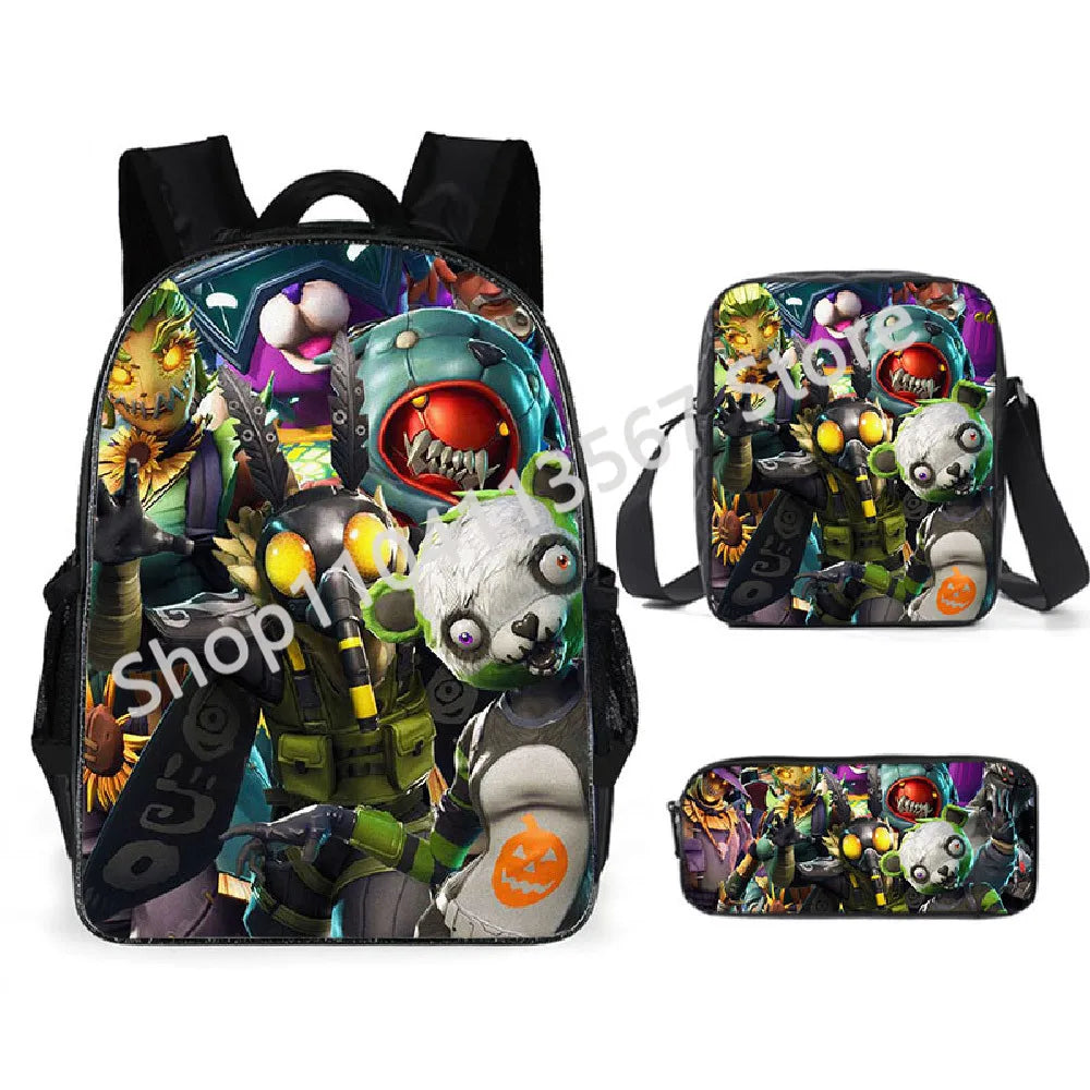 3Pcs/Sets Fortnite School Bags for Boys Girls Cartoon Battle Royale Game Book Bags Sets Games Backpacks School Gifts