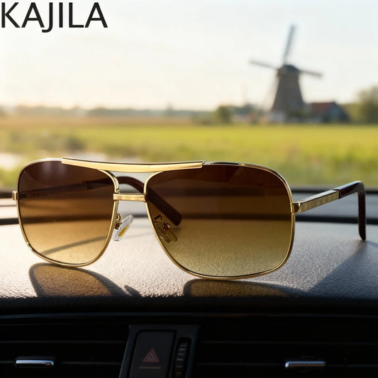 Vintage Square Men Sunglasses Brown 2026 Luxury Brand Retro Classic Sun Glasses For Man UV400 Oculos De Sol Masculino Wholesale
