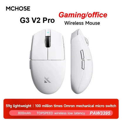 MCHOSE G3 V2 Pro/Ultra Lightweight E-sports Mouse Three mode Gaming office wireless Bluetooth PAW3395 Fully self-developed