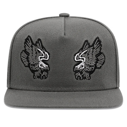 2025 New Lion Eagle Embroidered Fashion Men's Street Hip Hop Hat Baseball Hat Women's Leisure Sports Sunshade Hat Flat Edge Hat