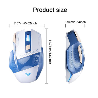 AULA SC550 Gaming Mouse 2.4G Wireless Macro Mouse RGB Backlight Ergonomic Design E-sports Mouse PC Accessories