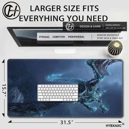 XXL Gaming Accessories Gamer Keyboard Desk Mat Non-Slip World of Warcraft Lich King Laptop Notebook Mousepad Mouse Mats HYBXAXC