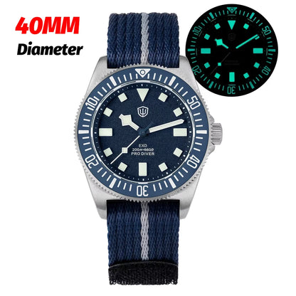 Watchdives EXD 40Mm Titanium Dive Watch Man VH31 Sweep Quartz Watches 200 Waterproof Ar Sapphire BGW9 Luminous 316L Wristwatch