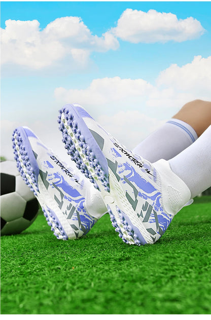 Double Star hoge TF-turfvoetbalschoenen voor heren, jeugd- en studenteditie, volwassenen en kinderen, professionele wedstrijd- en trainingsschoenen voor voetbal S
