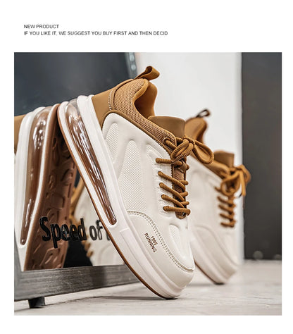 Air Cushion Men Sports Running Shoes Casual Breathable Lightweight Women's Comfortable Athletic Nonskid Walking Sneakers ﻿