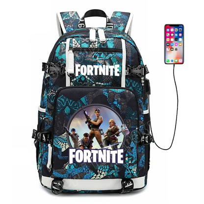 Fortnite Game Print Student Backpack Boys Girls Large Capacity School Bag Waterproof Lightweight Durable Bookbag Birthday Gift