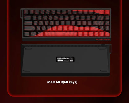 Madlions Mad 60He Magnetic Switch Mechanical Keyboard MAD68 Wired Keyboard Mad60he Custom MAD68he E-sports Gamer Keyboard Gifts