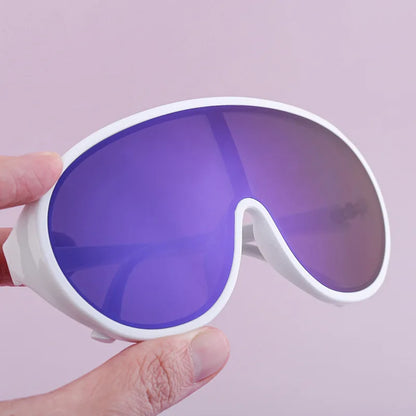 Trendige, übergroße Einteilige Sonnenbrillen für Damen und Herren – Luxusmarken-Designer-Sonnenbrillen – Modische Sonnenbrillen – Große Brillenfassungen