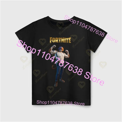 T-shirt Peely Fortnite girocollo estiva a maniche corte, top streetwear Battle Royale per abbigliamento casual