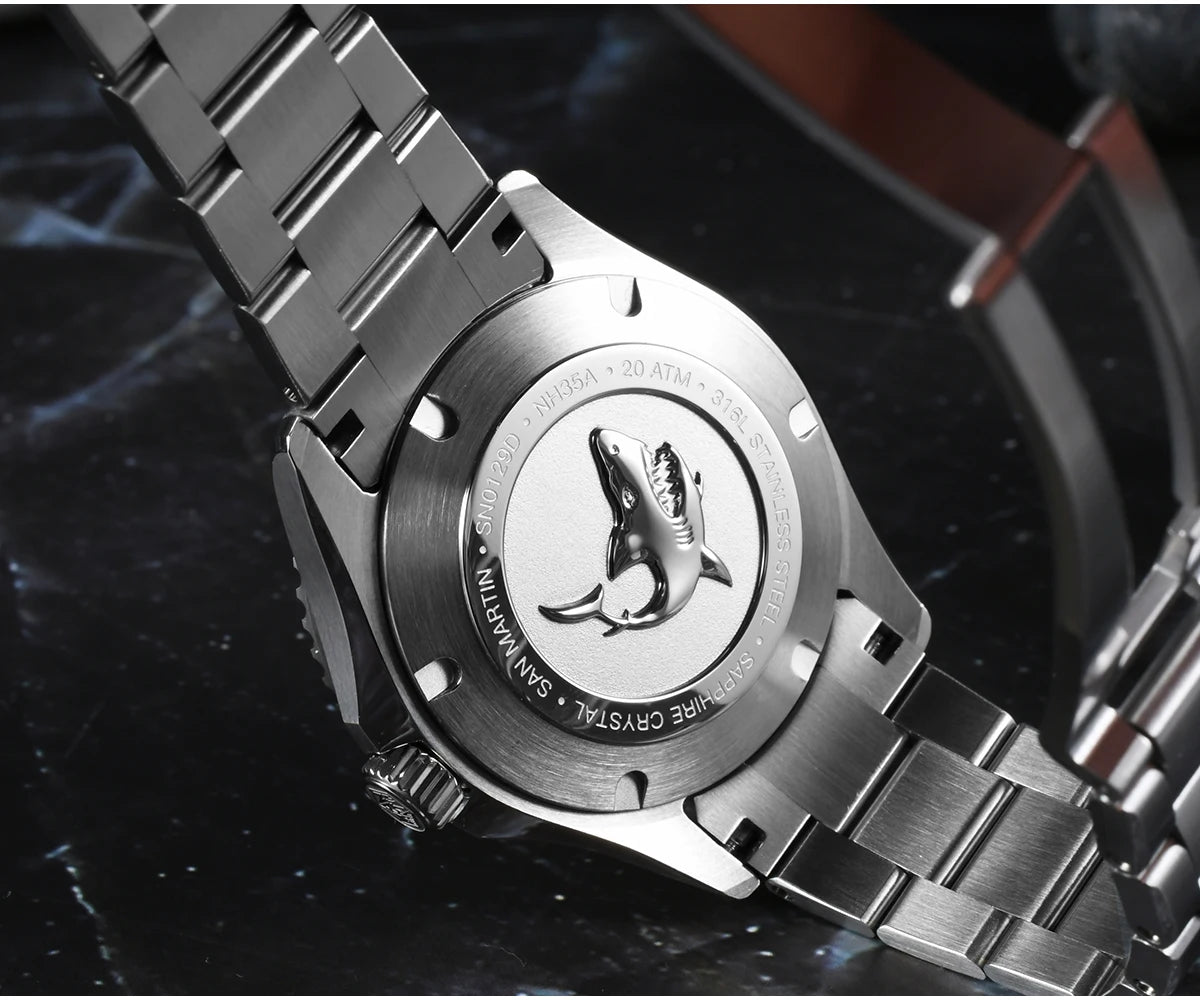 San Martin 2025 New Enamel Dial Full Luminous 39mm Dive Watch Luxury Men Watch NH35 Automatic Mechanical Waterproof 200m SN0129