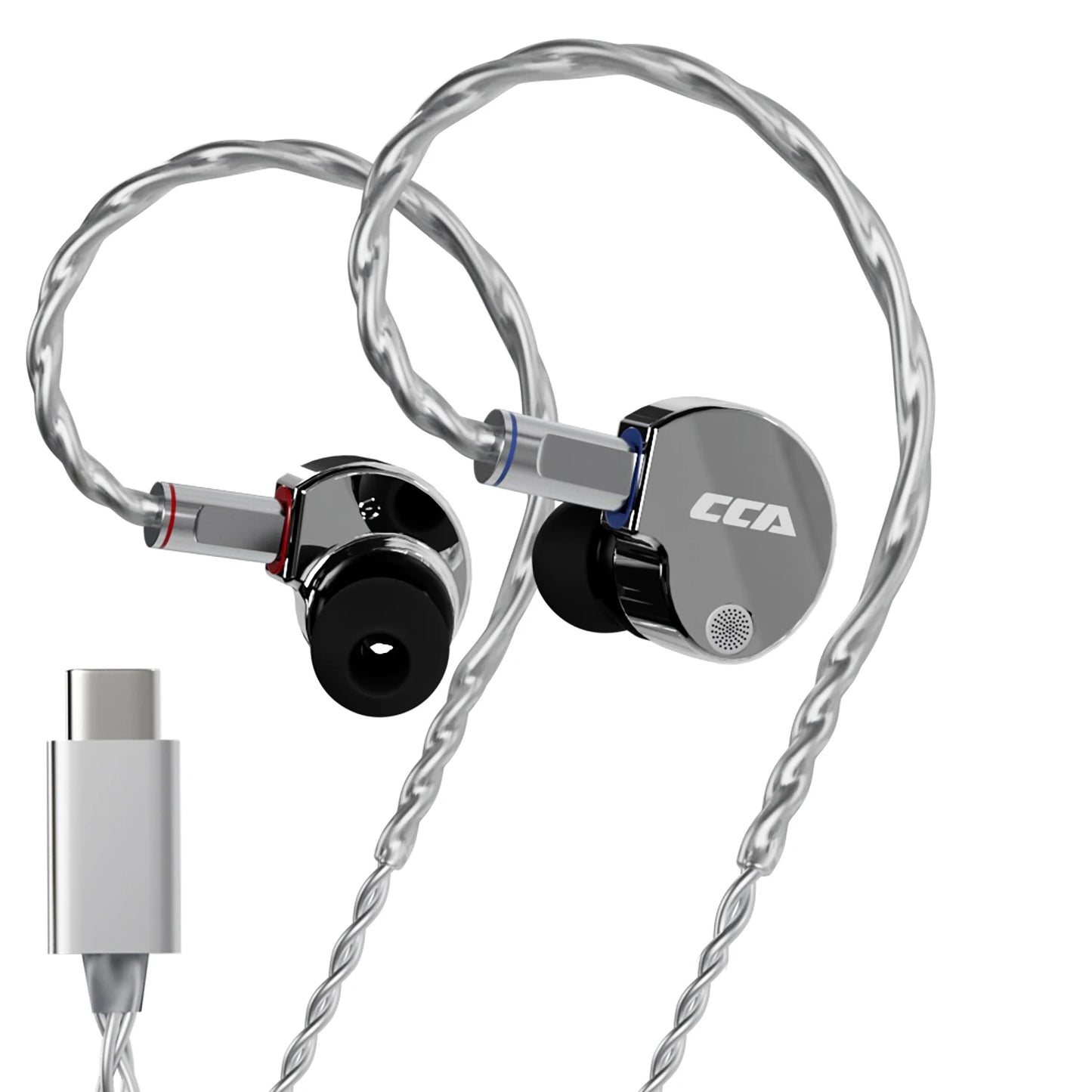 CCA Phoenix Metal Alloy Body 10mm Dual Magnetic Dynamic Coil HIFI Sound Quality In Ear Wired Esports Music Earphones