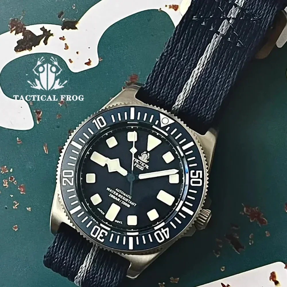 Tactical Frog FXD V4 Mechanical Watch NH35 Automatic Movement Titanium Mens Watches 200m Waterproof Sapphire Luminous 42mm Watch