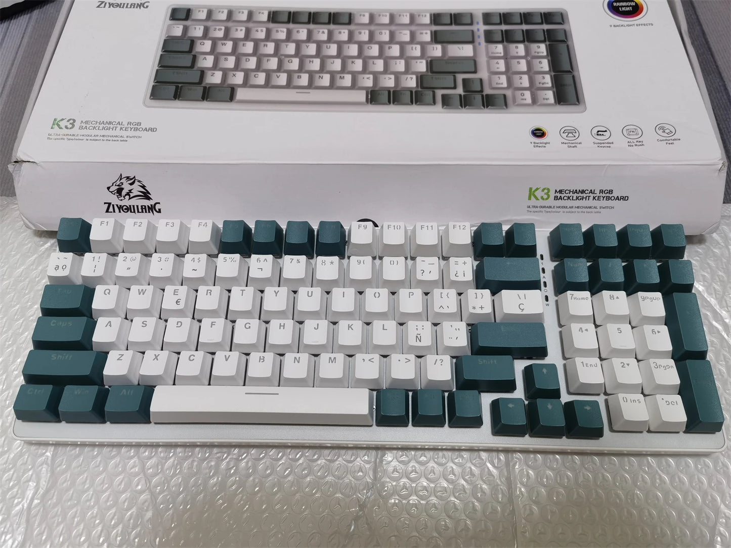 Spanish Mechanical Keyboard Spanish Russian Arabic Korean Thai Gaming Keyboard 95 Key Layout Backlight Type C With Numpad SK15
