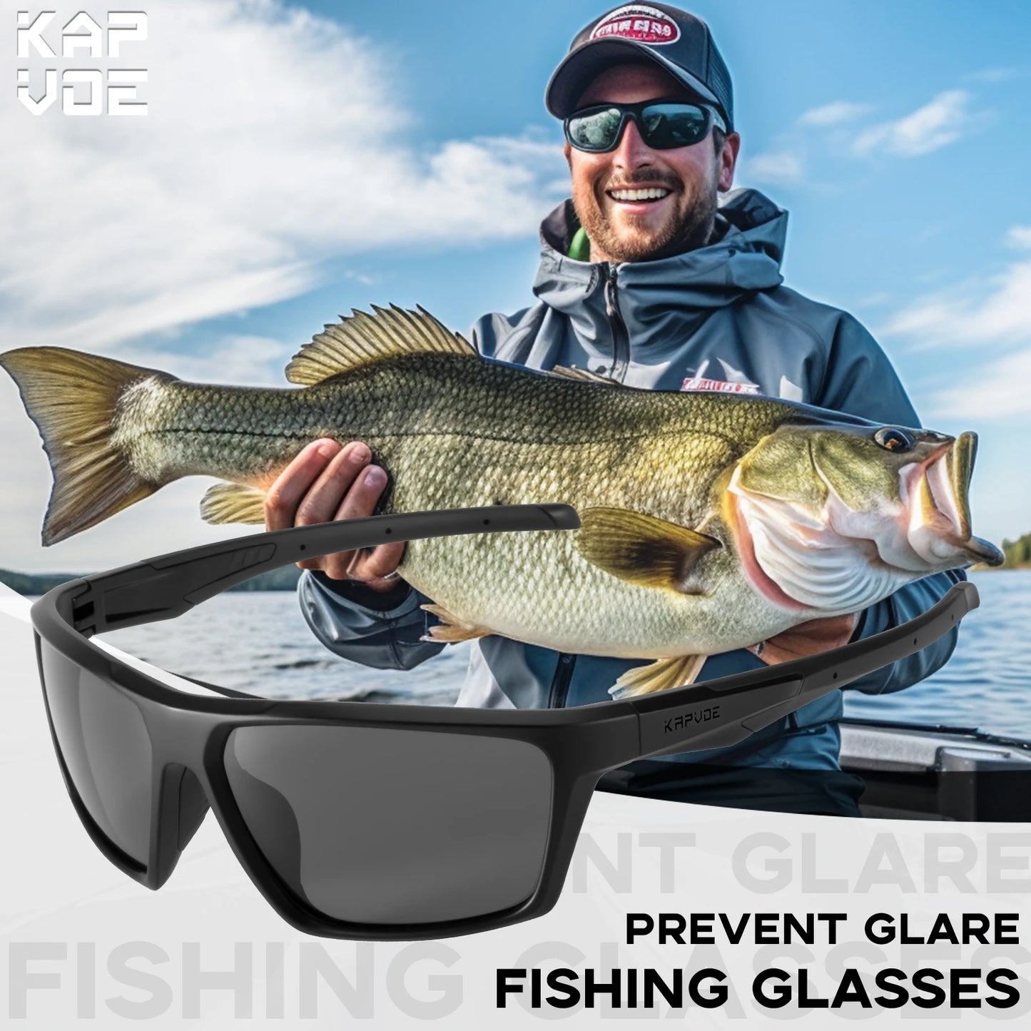 KAPVOE Polarized Hiking Fishing Glasses Beach Essentials Road Bike Cycling Sunglasses MTB Bicycle Outdoor Sports golf Eyewear