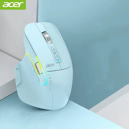 Acer Omr225 Gamer Mouse 3mode Bluetooth Wireless Mouse Dual Scroll Ergonomic Mouse Custom Programming Gaming Mice Office Mouses