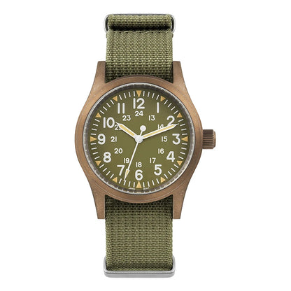 Militado ML05 38mm Men Watch VH31 Quartz Military Watches Domed Sapphire AR Coating 100m Waterproof Stainless Steel Wristwatch