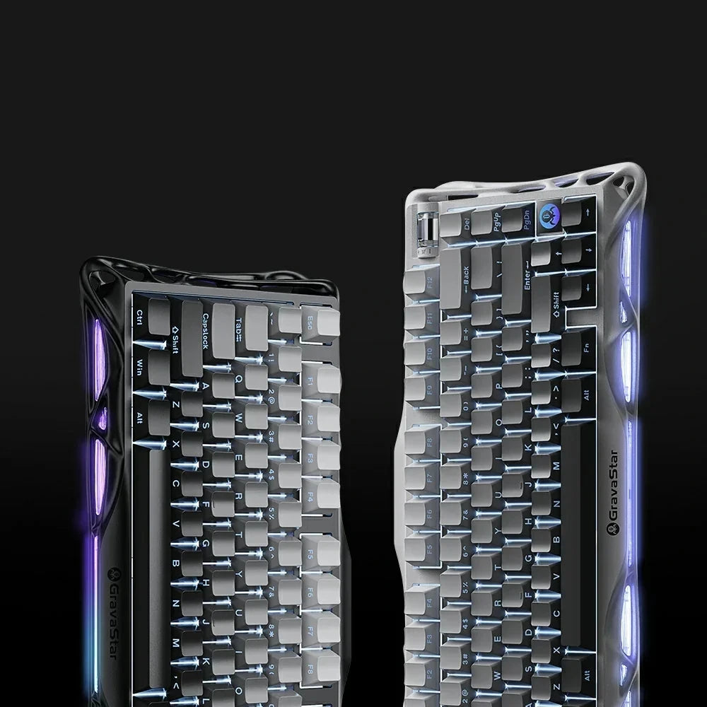 GravaStar Mercury K1 RGB Mechanical Keyboard Hot Swappable Gaming Keyboard Linear Switches RGB Wireless Gaming Keyboard