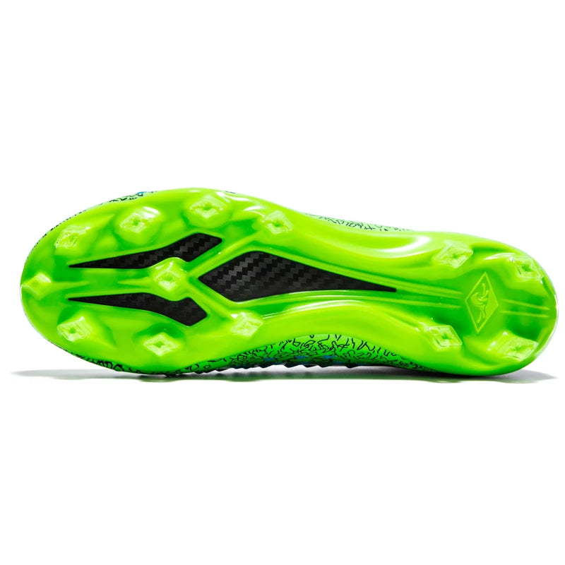 Chaussures de football pour hommes et femmes, chaussures de football à tige haute offrant un bon maintien de la cheville, chaussures d’entraînement légères et antidérapantes pour terrains intérieurs et extérieurs.