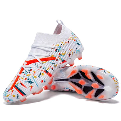 Chaussures de football à pointes longues pour hommes, chaussures de sport d'intérieur, chaussures de football professionnelles, chaussures souples respirantes unisexes, livraison directe