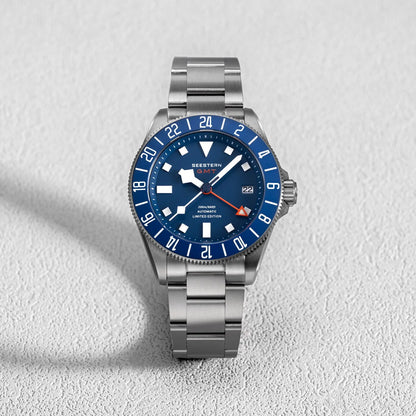 SEESTERN Titanium Diver Men of Watch GMT Automatic Mechanical Wristwatch NH34 Movement Sapphire Crystal 200M Waterproof Lume New