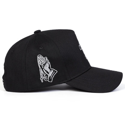 Unisex DIOS POR DELANTE Baseballkappen mit Kreuzstickerei – Frühjahr/Herbst – Outdoor – verstellbar – Freizeitmützen – Sonnenschutzhut – Sportmütze