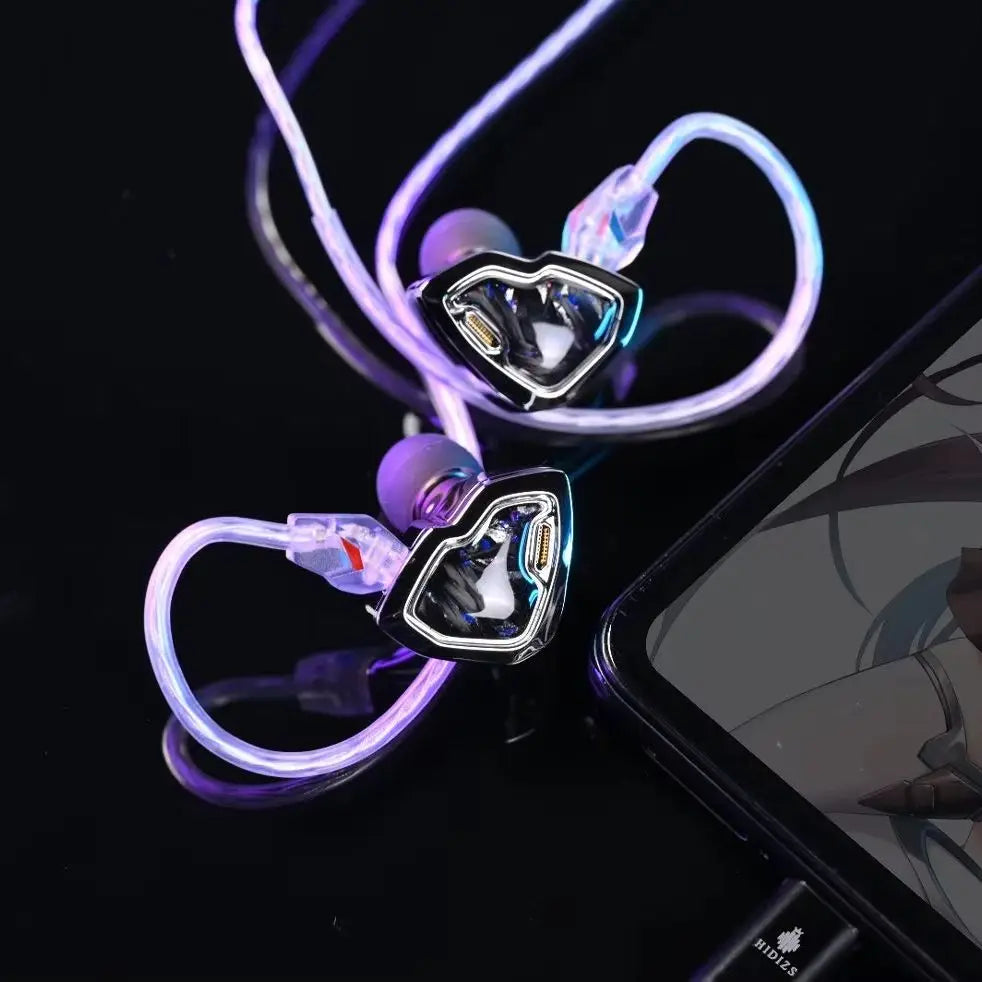 HIDIZS MY LIN (MS2 PRO Édition Spéciale) Écouteurs intra-auriculaires HiFi avec 1 transducteur dynamique et 1 transducteur armé de bobine (Hybrid Drivers), audio haute résolution 0,78 mm, écouteurs filaires