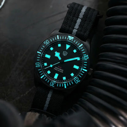 Watchdives EXD 40Mm Titanium Dive Watch Man VH31 Sweep Quartz Watches 200 Waterproof Ar Sapphire BGW9 Luminous 316L Wristwatch