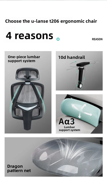 Internet celebrity Ergonomic Chair Office Chair Back Chair Home Computer Chair Gaming Chair sturdy and durable