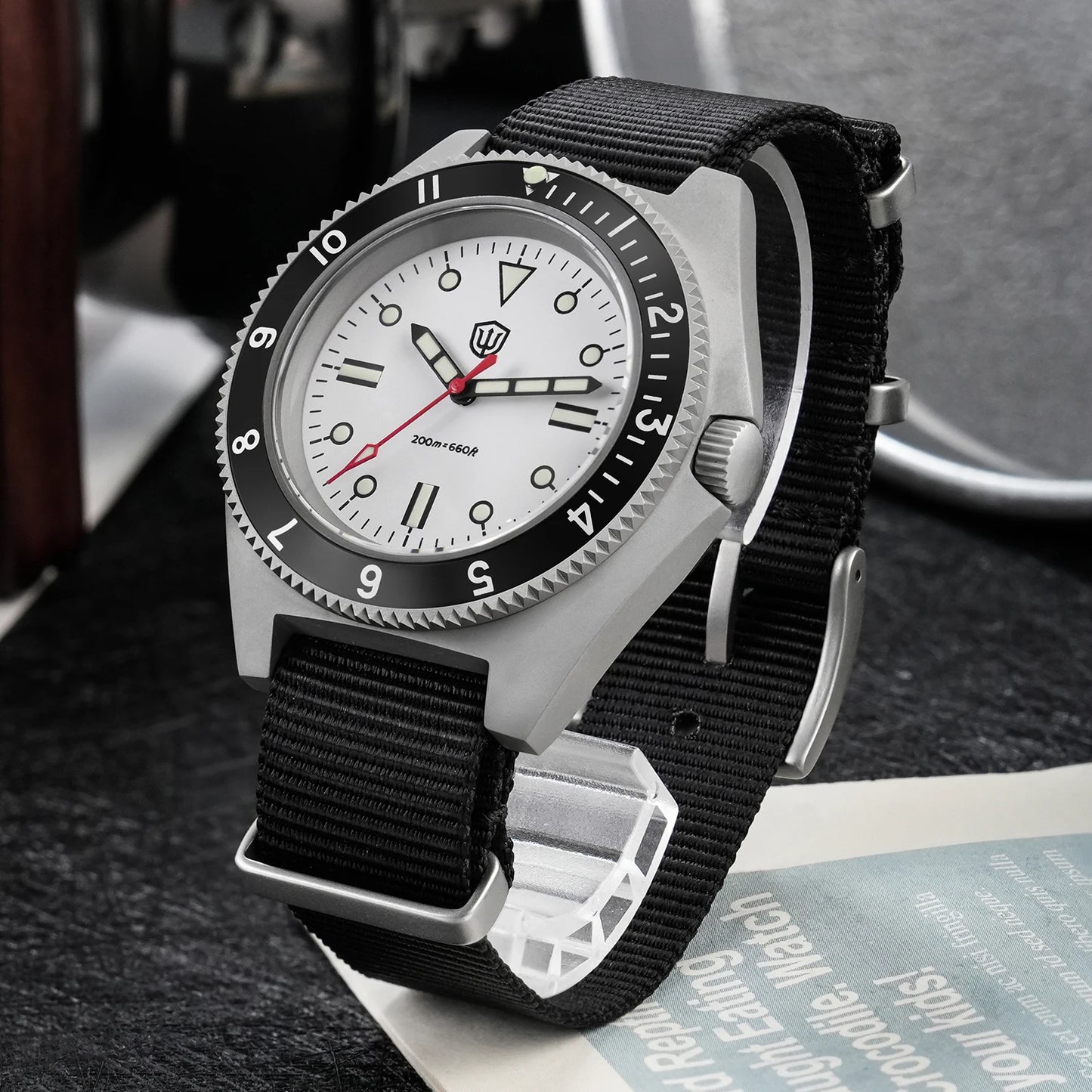 Watchdives WD1972 Men Watch VH31 Sweep Seconds Quartz Movement Sapphire  Stainless Steel Watches Waterproof Luminous Wristwatch