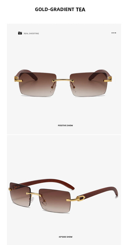 2025 New Frameless Fashion Sunglasses for Unisex Vacation Casual Driving Sun Shades Classic Outdoor Vacation Riding Sun Glasses