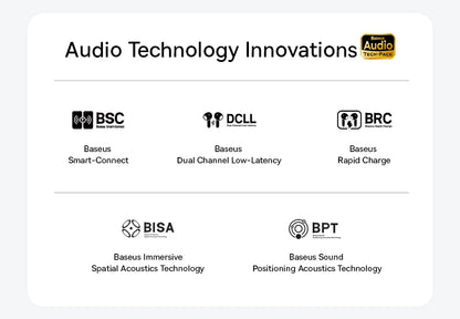 Baseus Bass EP10/BP1 NC -43dB Noise Cancelling ANC True Wireless Earbuds Bluetooth 6.0 In-Ear Wireless Earphones 4-Mics Ear buds